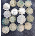 BAG OF PRE 1947 COINAGE 15 X THREE PENCE, 1 X SIXPENCE