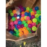 LARGE QTY OF SPIKY BOUNCE BALLS WITH LIGHTS A/F