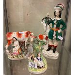 3 STAFFORDSHIRE CHINA FIGURES