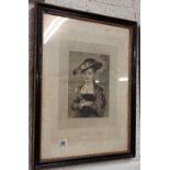 2 ANTIQUE B & W ENGRAVINGS IN ANTIQUE HOGARTH FRAMES