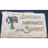 2 BOOKLETS OF DETACHABLE POSTCARDS - 1 THE BRITISH ADVANCE ON THE SOMME & 1 OF EGYPT