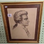 PAIR OF PORTRAIT ETCHINGS. ONE OF RICHARD WAGNER THE OTHER OF HAYDN, BOTH SIGNED IN PENCIL.