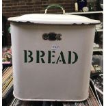 CREAM ENAMELLED GOOD FELLOWS BREAD BIN