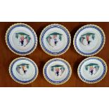 6 QUIMPER DECORATIVE PLATES