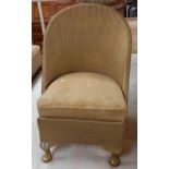 GOLD COLOURED LLOYD LOOM STYLE BEDROOM CHAIR WITH DRAWER UNDER