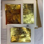 SMALL COLLECTION OF GOLD ETCHED PRINTS FROM THE LIONEL BARRYMORE GALLERY OF ART TREASURES