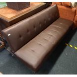 LEATHERETTE FOLD AWAY BED SETTEE