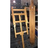 2 WOODEN ARTISTS EASELS