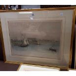4 LARGE F/G & MOUNTED LITHOGRAPHS