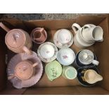 2 CARTONS OF MIXED CHINA, PLATES, MUGS, CUPS ETC