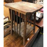 OAK 2 TIER PLANT STAND