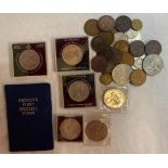 QTY OF 1977 CROWN'S, A WALLET OF BRITAIN'S FIRST DECIMAL COIN'S & MIXED BRONZE & COPPER COINAGE