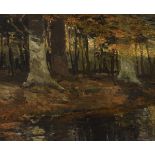 James Humbert Craig RHA RUA (1877-1944) FOREST SCENE oil on panel signed lower right 14.50 by