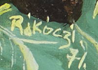 Basil Ivan Rákóczi (1908-1979) EVIL GOSSIP, 1971 oil on canvas signed and dated lower left; - Image 3 of 3