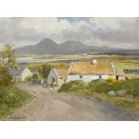 Maurice Canning Wilks RUA ARHA (1910-1984) THE MOURNE MOUNTAINS FROM ROSSGLASS, COUNTY DOWN oil on