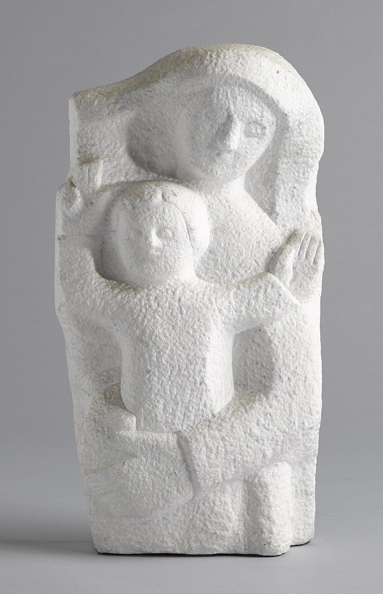 Domhnall Ó Murchadha RHA (1914-1991) MADONNA AND CHILD, 1990 marble; (unique) signed lower right