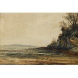 Andrew Nicholl RHA (1804-1886) THE SHORE AT RATHMULLAN, DONEGAL, 1859 watercolour signed lower left;