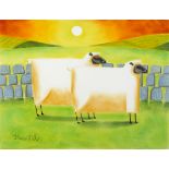 Graham Knuttel (b.1954) SHEEP pastel signed lower left 23 by 29.50in. (58.4 by 74.9cm)