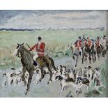 Letitia Marion Hamilton RHA (1878-1964) THE MEATH HOUNDS oil on canvas board signed with initials