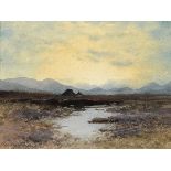 William Percy French (1854-1920) BOG LAKE watercolour signed lower left 6.50 by 8.75in. (16.5 by