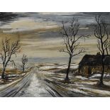 Markey Robinson (1918-1999) WINTER LANDSCAPE gouache signed lower right 15 by 20in. (38.1 by 50.8cm)