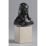 Jerome Connor (1874-1943) MARJORIE, 1932 bronze on polished limestone base signed and dated lower