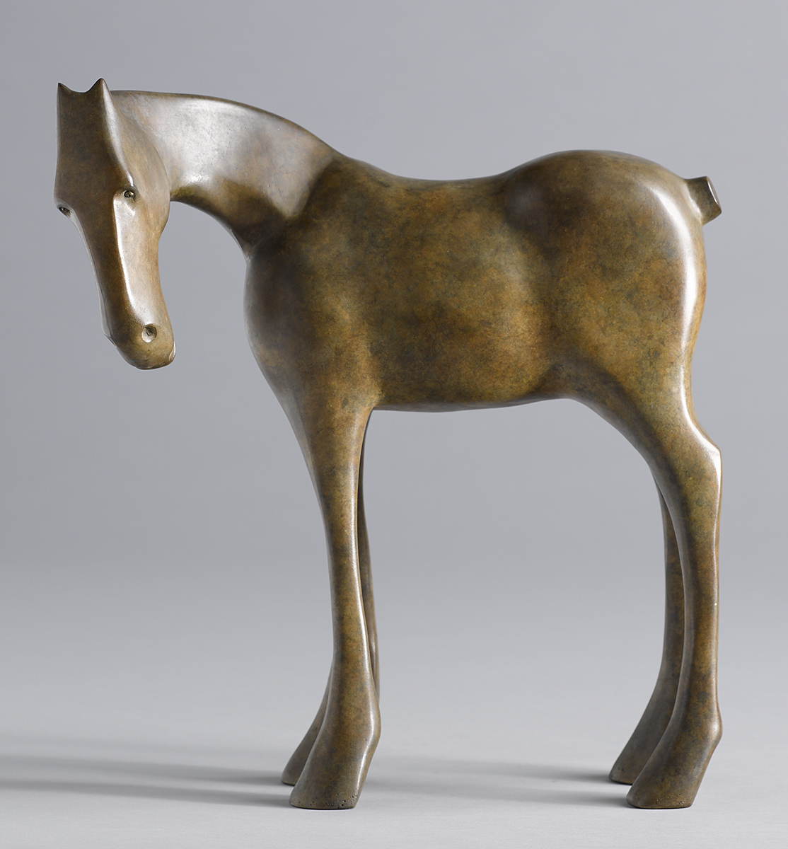 Anthony Scott (b.1968) HORSE bronze: (no. 5 from an edition of 6) signed and numbered on underside