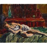 Roderic O'Conor (1860-1940) RECLINING WOMAN, c.1910 oil on canvas with artist's atelier stamp on