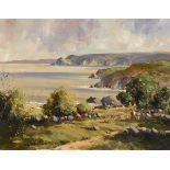 George K. Gillespie RUA (1924-1995) ROAD TO ANTRIM COAST oil on canvas signed lower left 20 by 26in.