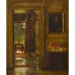 Simon Elwes RA (1902-1975) INTERIOR oil on canvas signed lower left 24 by 20in. (61 by 50.8cm) Lt.