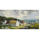 Kenneth Webb RWA FRSA RUA (b.1927) LANDSCAPE WITH COTTAGES oil on canvas signed lower right 15 by