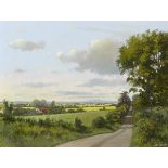 Padraig Lynch (b.1936) THE OLD ROAD TO ARDEE, 1989 oil on canvas board signed lower right; with