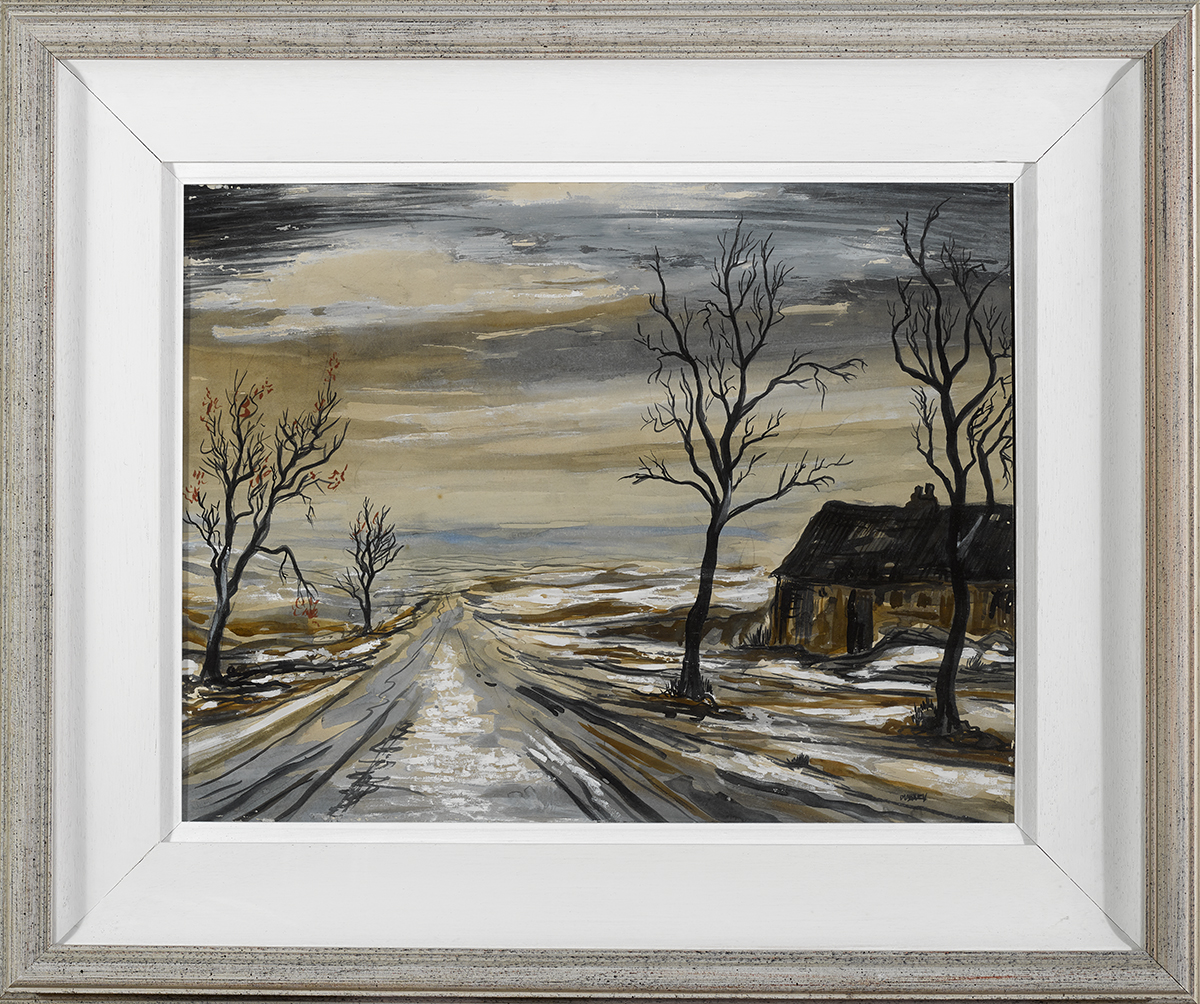 Markey Robinson (1918-1999) WINTER LANDSCAPE gouache signed lower right 15 by 20in. (38.1 by 50.8cm) - Image 2 of 3
