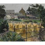 Colin Middleton MBE RHA RUA (1910-1983) FARMHOUSE AND OUTBUILDINGS, c. 1958 oil on board signed