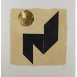 Patrick Scott HRHA (1921-2014) TANGRAM I, 2004 carborundum and gold leaf (no. 46 from an edition