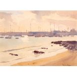 Robert Taylor Carson HRUA (1919-2008) EVENING, LOS CRISTIANOS, GRAN CANARIA, 1989 watercolour signed