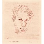 Louis le Brocquy HRHA (1916-2012) SELF PORTRAIT, 1947 aquatint; (no. 23 from an edition of 75)