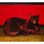 Graham Knuttel (b.1954) CAT oil on canvas; (unframed) signed lower right 18 by 20in. (45.7 by 50.