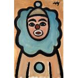 Markey Robinson (1918-1999) CLOWN gouache signed upper right 20 by 12.25in. (50.8 by 31.1cm) 26 by