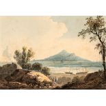 John Henry Campbell (1757-1828) IRELAND'S EYE IN DUBLIN BAY watercolour signed lower left 5.50 by