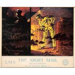 Sir William Orpen KBE RA RI RHA (1878-1931) THE NIGHT MAIL, THE ENGINEMEN, 1924 poster Published