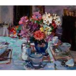 James O'Halloran (b.1955) TERESA'S FLOWERS, 1992 oil on board signed and dated lower right; titled