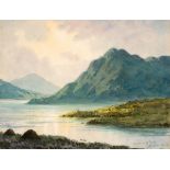 Douglas Alexander (1871-1945) LAKE SCENE, WEST OF IRELAND watercolour signed lower right 8.75 by