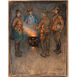 Isobel Rae (Australian, 1860-1940) A DEVIL ETAPLES, 1917 signed and inscribed with title charcoal,