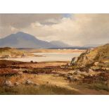 Maurice Canning Wilks RUA ARHA (1910-1984) MOUNTAINS AND LAKE, WEST OF IRELAND oil on canvas