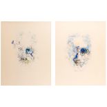 Louis le Brocquy HRHA (1916-2012) TWO STUDIES TOWARDS AN IMAGE OF JAMES JOYCE, 1982 (DIPTYCH)