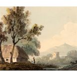 John Henry Campbell (1757-1828) VIEW NEAR DUNLEARY watercolour signed and indistinctly dated lower