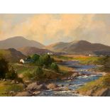 George K. Gillespie RUA (1924-1995) CROLLY RIVER, COUNTY DONEGAL oil on canvas signed lower left;