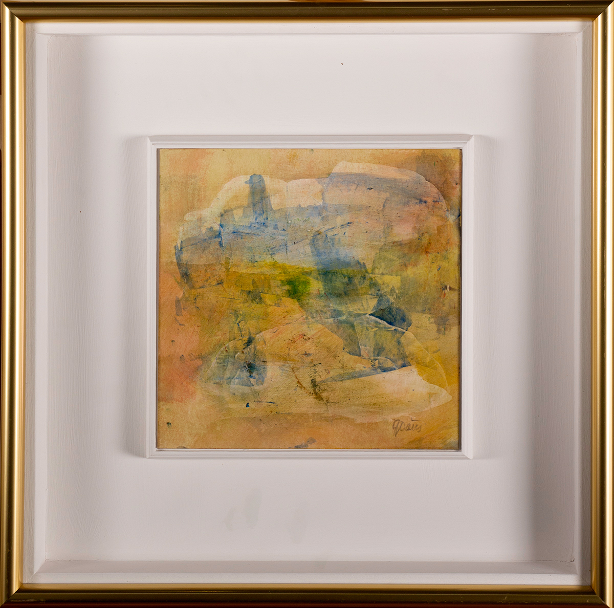 Gerald Davis (1938-2005) ANCIENT PLACE oil on card signed lower right 8.50 by 8.50in. (21.6 by 21. - Image 2 of 4