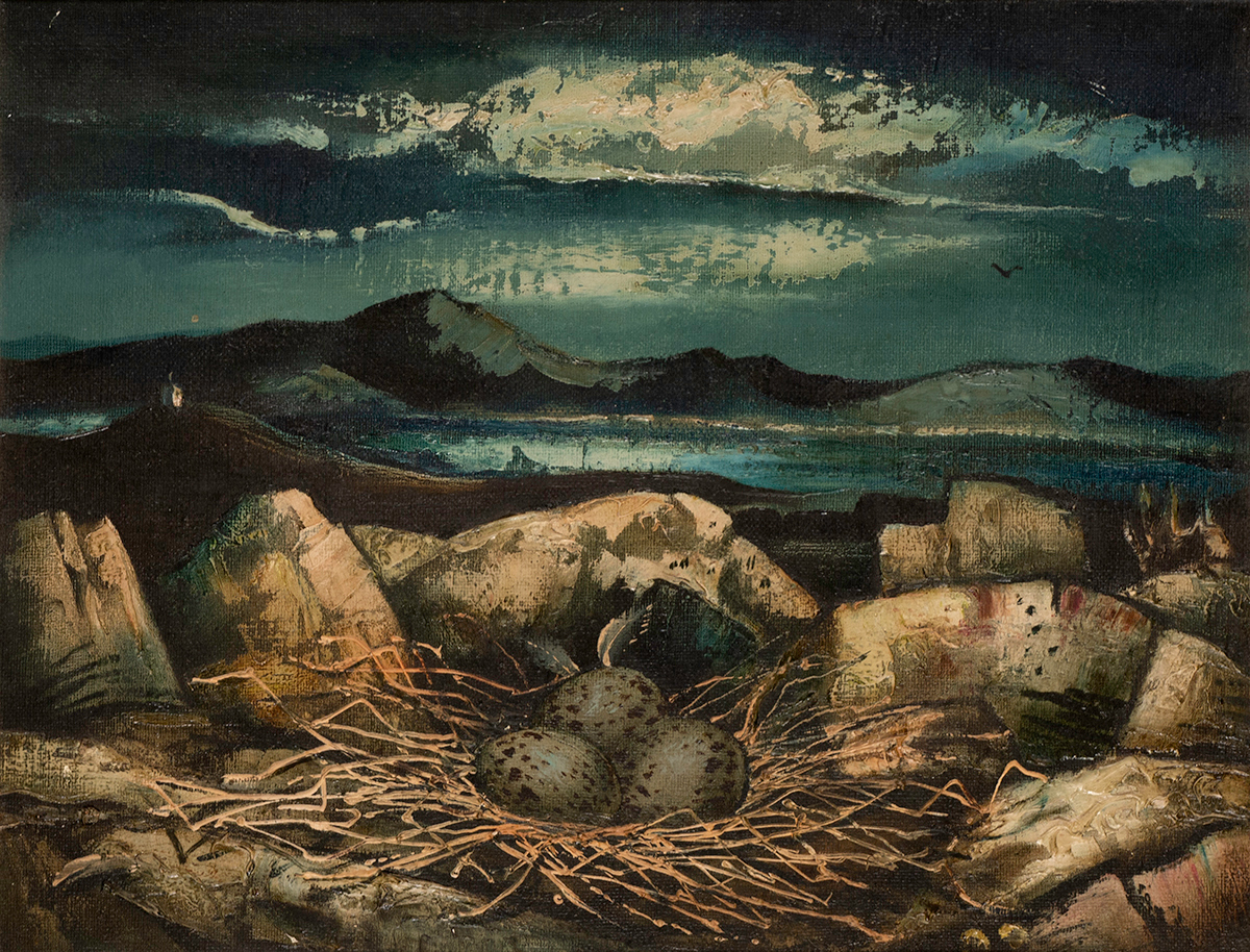 Daniel O'Neill (1920-1974) BIRD'S NEST, 1950 oil on canvas signed upper left; inscribed with